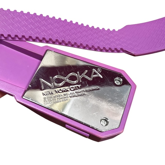 Vintage Y2K Nooka Watch Strip Belt Purple Ratchet Adjustable Unisex 31-38" - Picture 3 of 9
